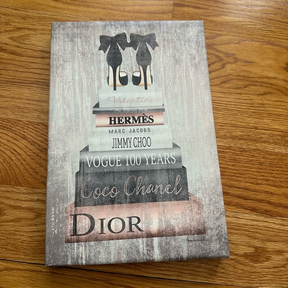 Canvas Stack of Books print